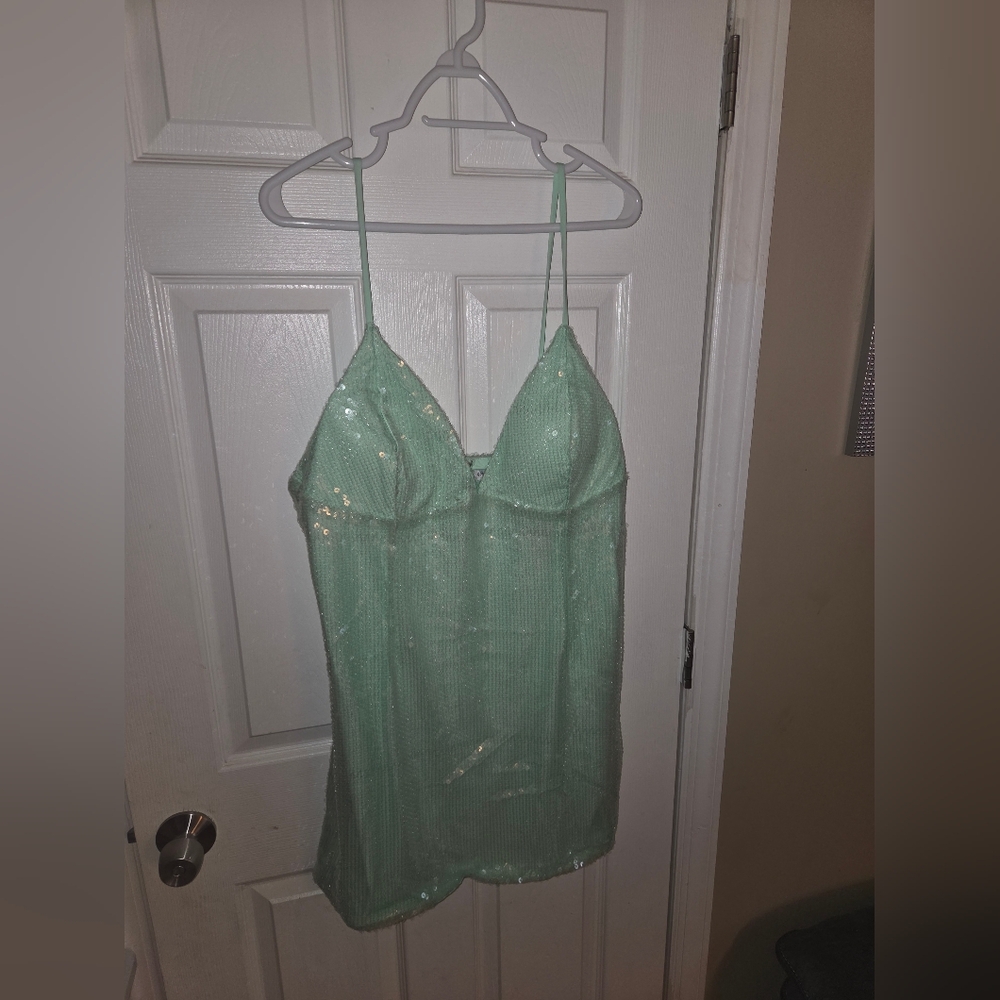 Mint Green Sequin Dress